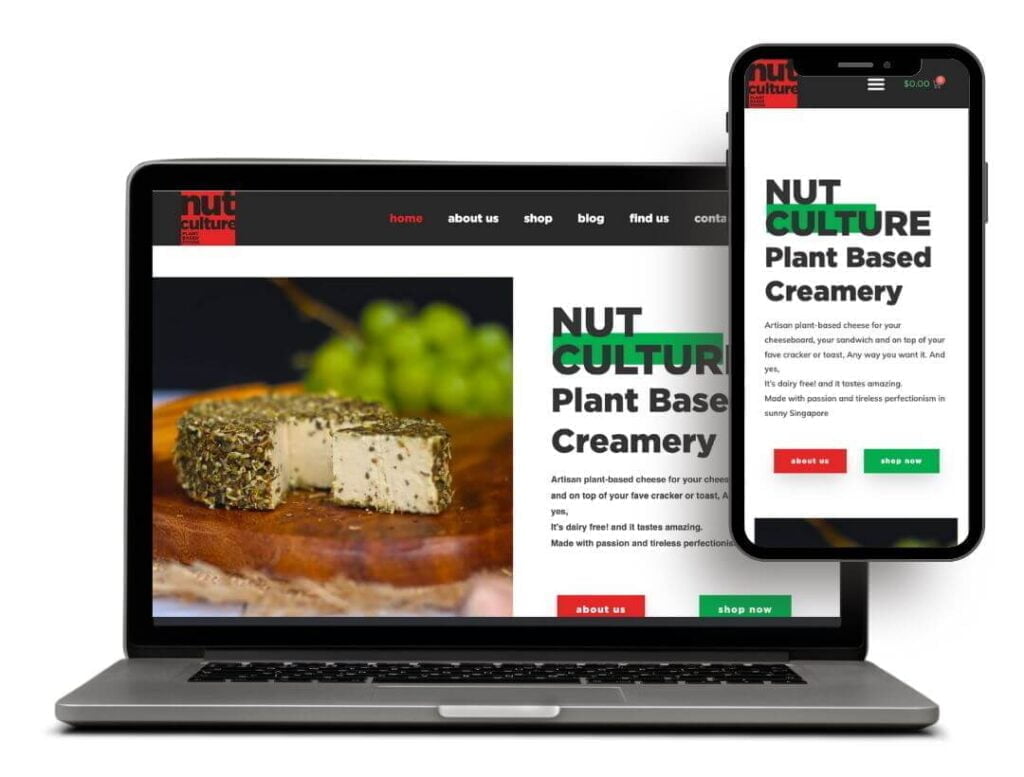 Nut Culture Website Mockup