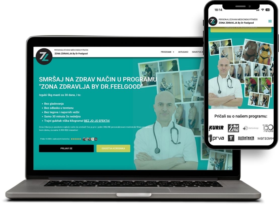Zona Zdravlja Website Mockup